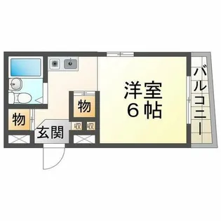 ラムール西舞子【2階】の間取り