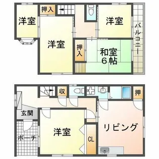 兵庫県神戸市垂水区福田4丁目【一戸建】の間取り