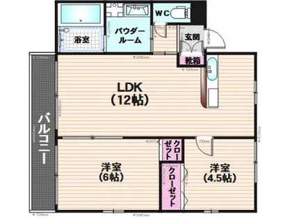 グレイスヴィラB棟【201号室】の間取り