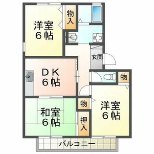 フレマリール高苗代【1階】の間取り