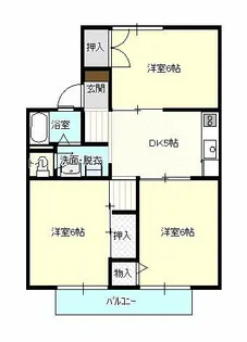 パークハウスあいが【208号室】の間取り