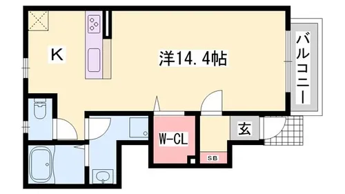 カイルア【102号室】の間取り