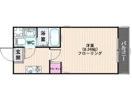 スクエア西大橋【308号室】の間取り