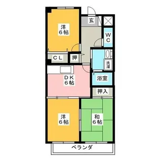 ハイビスカス2【1階】の間取り