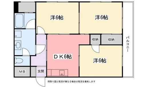 高岡中村コーポⅠ【6階】の間取り