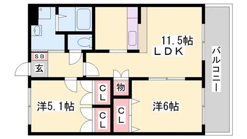 ライツェントパレス【1階】の間取り