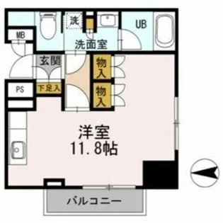 1Rの間取り画像