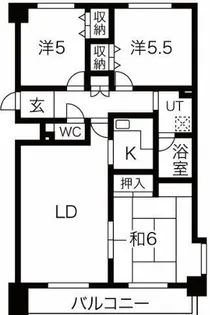 プレシオ緑ヶ丘【5階】の間取り