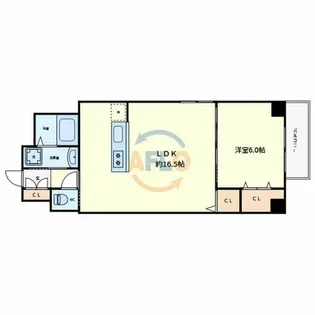 フリーディオ堺BLD【4階】の間取り