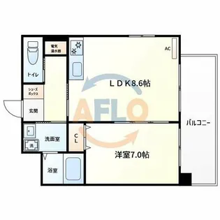 カデンツァ我孫子【4階】の間取り