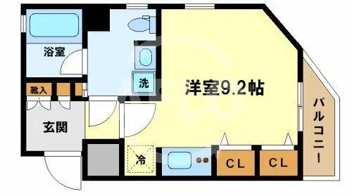レジディア江戸堀【10階】の間取り