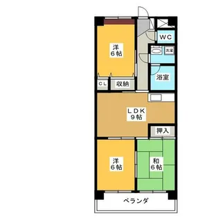 メゾンドヨサミB棟【1階】の間取り