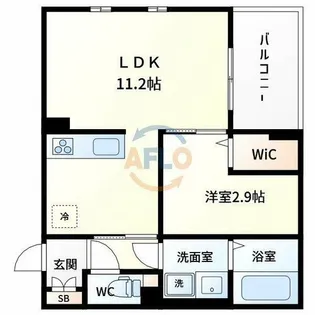 Amour Ville 江坂【1階】の間取り
