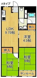 万代コーポ【1階】の間取り