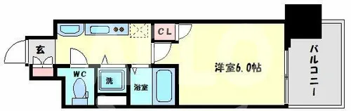 プレサンス難波元町【9階】の間取り