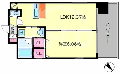 プレジオ海老江【9階】の間取り
