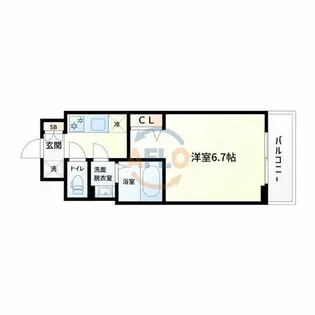ALIVIS福島海老江【9階】の間取り