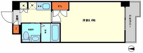 Gramercy Nipponbashi【12階】の間取り