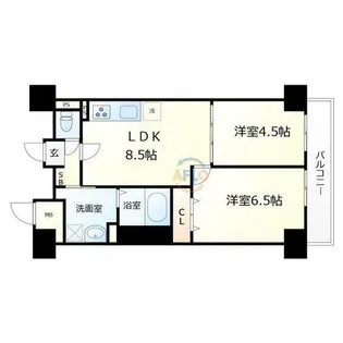 リアライズ今里南【5階】の間取り