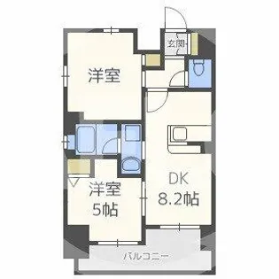 エステムプラザ梅田・中崎町Ⅲツインマークスサウスレジデンス【13階】の間取り