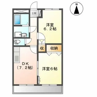 ベルアベニュー【2階】の間取り