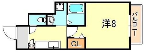 プリマベーラ森友【1階】の間取り