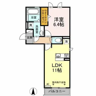 エスポワールHug【2階】の間取り