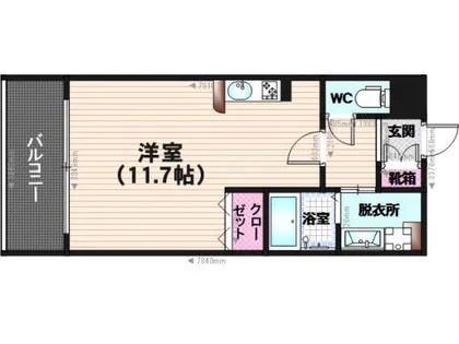 プラージュ大橋【401号室】の間取り