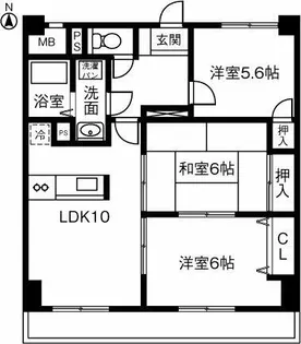 グランクリュ【402号室】の間取り