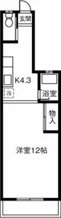 ロッジJ1【305号室】の間取り