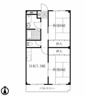 ウエストホーク【2階】の間取り