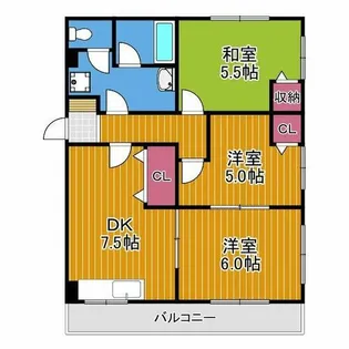 青葉丘マンション【2階】の間取り