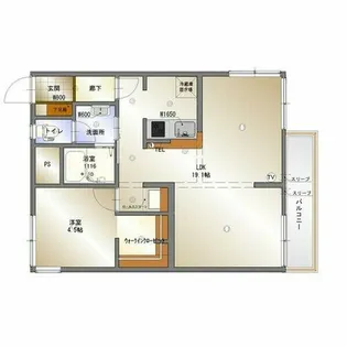 霞ヶ丘ハイツ【1階】の間取り