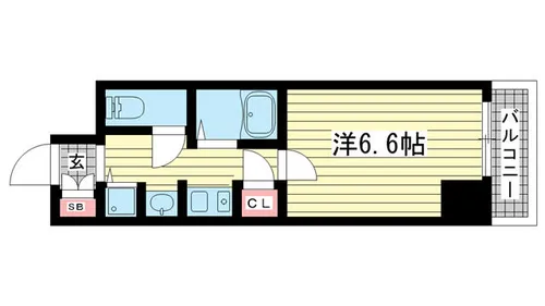 ロイヤルヒル神戸三ノ宮2【409号室】の間取り
