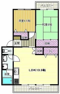 本町八幸ハイツ【4階】の間取り