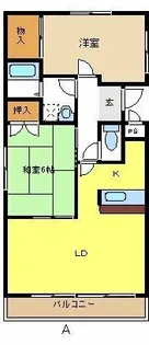 メゾンドール鶴里【2階】の間取り