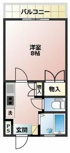 エクセル湯浅【2-C号室】の間取り