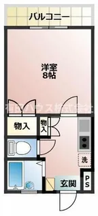エクセル湯浅【2-D号室】の間取り