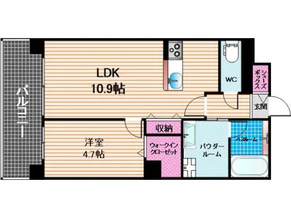 アクタス大橋パークスクエア【10階】の間取り