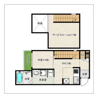 ドリームステージ博多南ノヴァ【102号室】の間取り