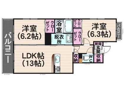 ルヴニールメゾン【2階】の間取り