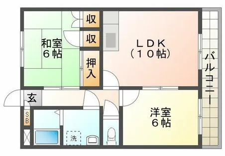 ヴィクトリアコート太子町Ⅱ【3階】の間取り