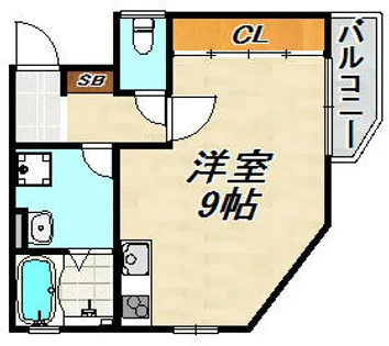 ワコーレヴィアーノ長田【3階】の間取り