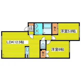 アドバンテージ元町【A102号室】の間取り