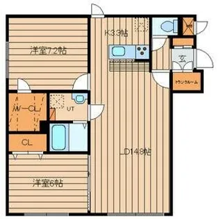 インクローバー元町【1階】の間取り