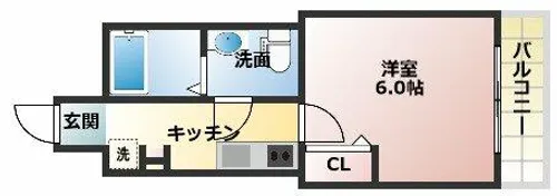 SERENiTE北浜【7階】の間取り