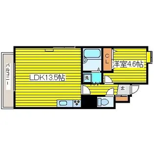レスペデザ元町【5階】の間取り