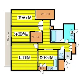 ノースミール【101号室】の間取り