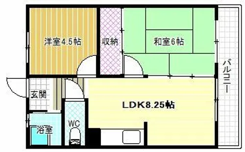 香川マンション【2階】の間取り