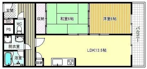 リベルテ田中【5階】の間取り
